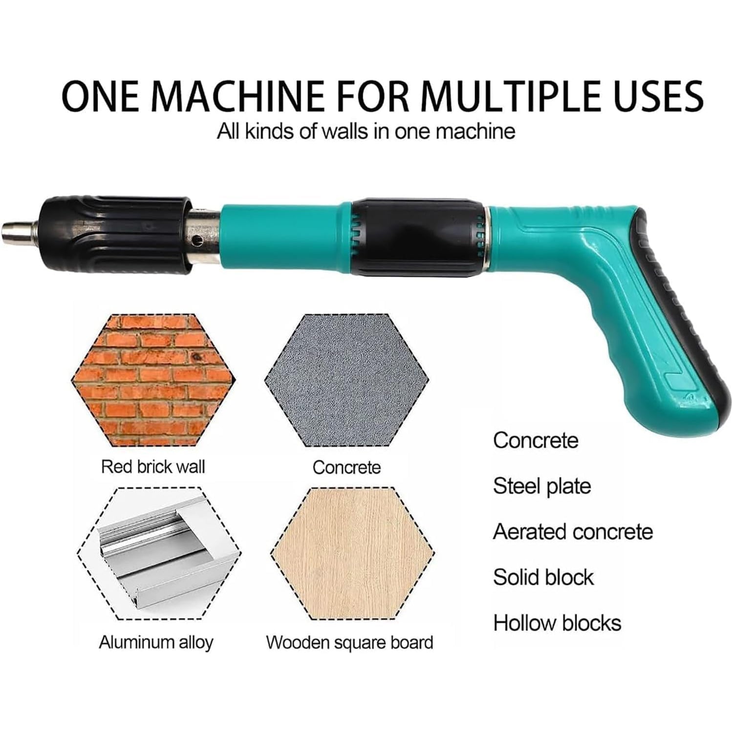 Manual Steel Nails Gun, Nail Wall Fastening Tool with 10 Nails (1 Set) Manual Steel Nails Gun, Nail Wall Fastening Tool with 10 Nails (1 Set)